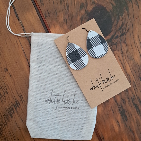 Leather Earrings by Whitebirch Handmade Goods - Picture 2 of 5